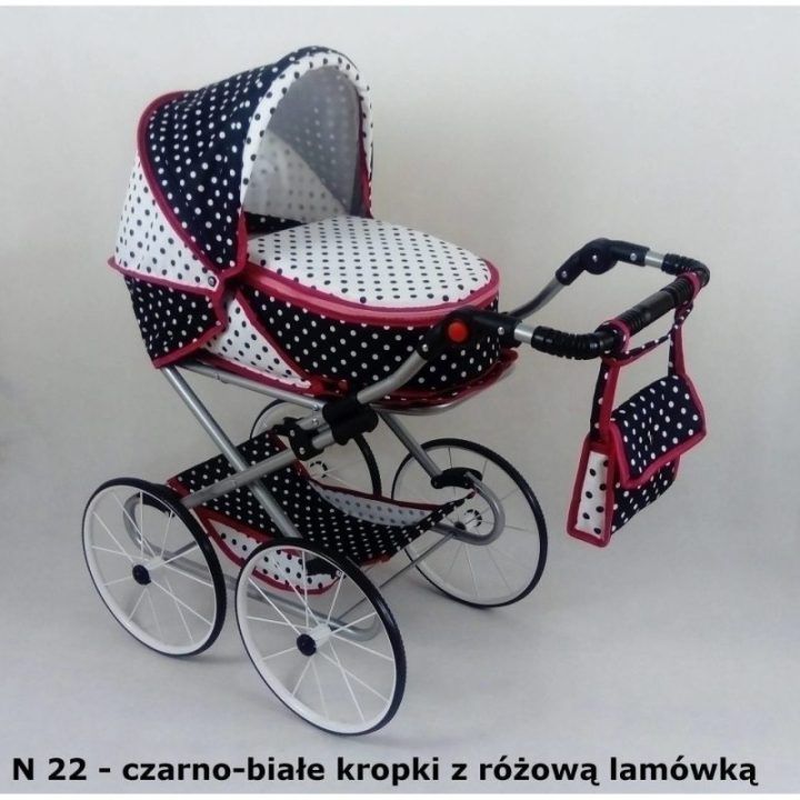 Retro stiliaus erdvus lėlių vežimėlis NATALIJA