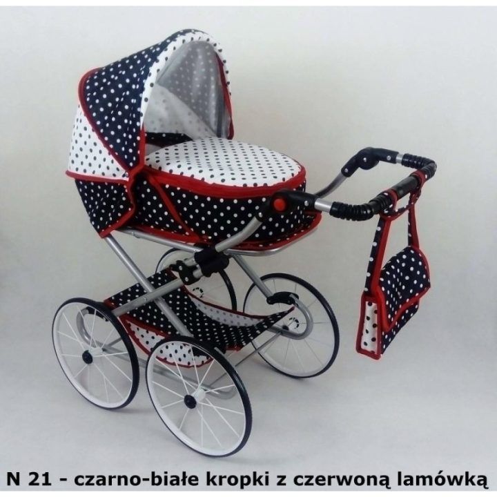 Retro stiliaus erdvus lėlių vežimėlis NATALIJA