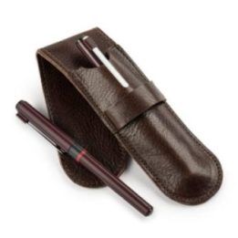 Odinis rašiklio dėklas Solier Accessories – tamsiai ruda
