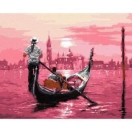 Tapyba pagal skaičius Rožinė Venecija 40x50 cm