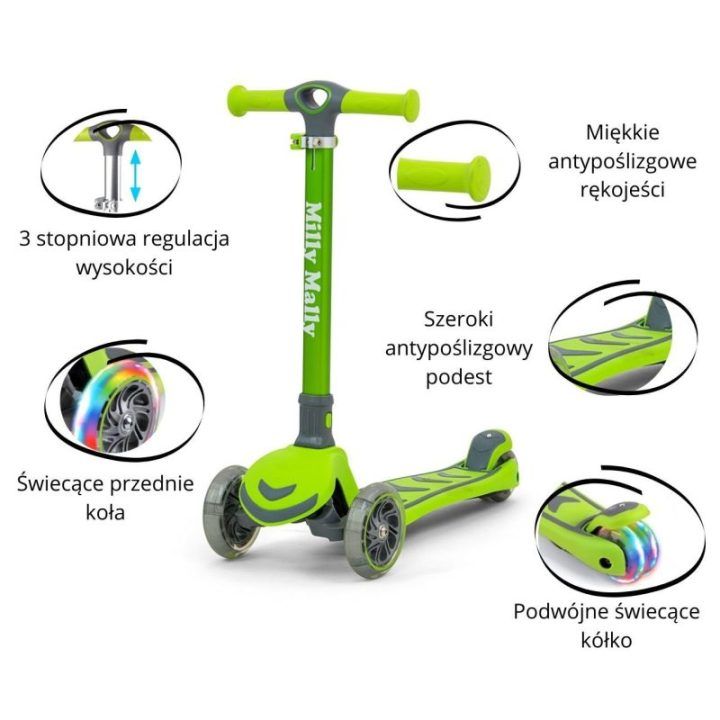 Paspirtukas SCOOTER Boogie žalias