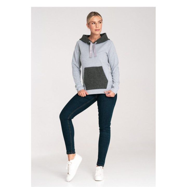 Hooded Sweaters Figl – rusvai pilka