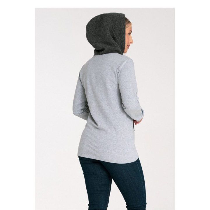 Hooded Sweaters Figl – rusvai pilka