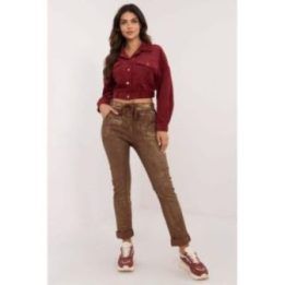 Moteriškos kelnės Italy Moda – kupranugario / ruda