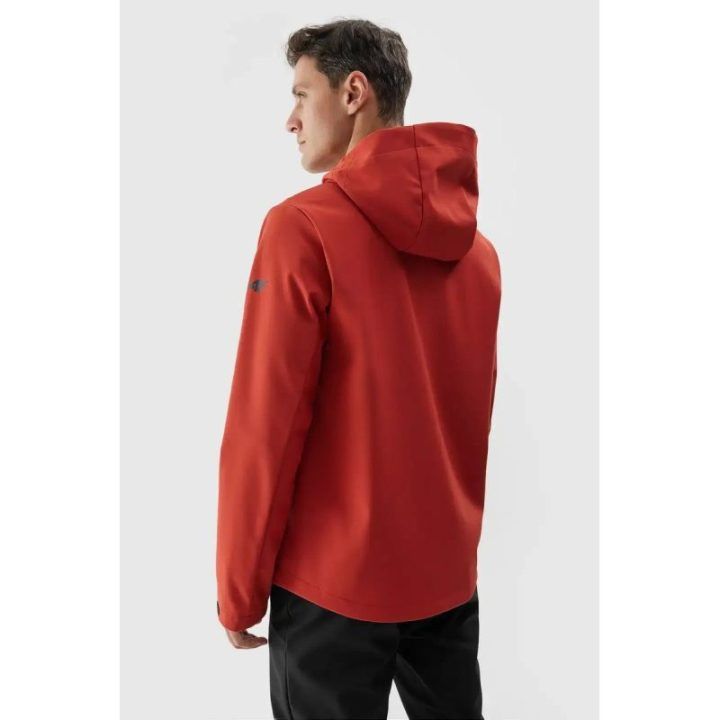 Vyriška 4F“ raudona softshell striukė su gobtuvu