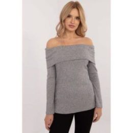 Megztinis Italy Moda – rusvai pilka