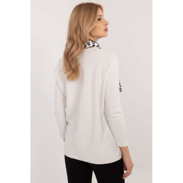 Megztinis 202909 Italy Moda – balta