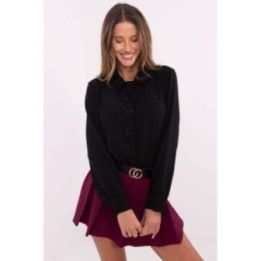 Marškinėliai ilgomis rankovėmis Italy Moda – juoda