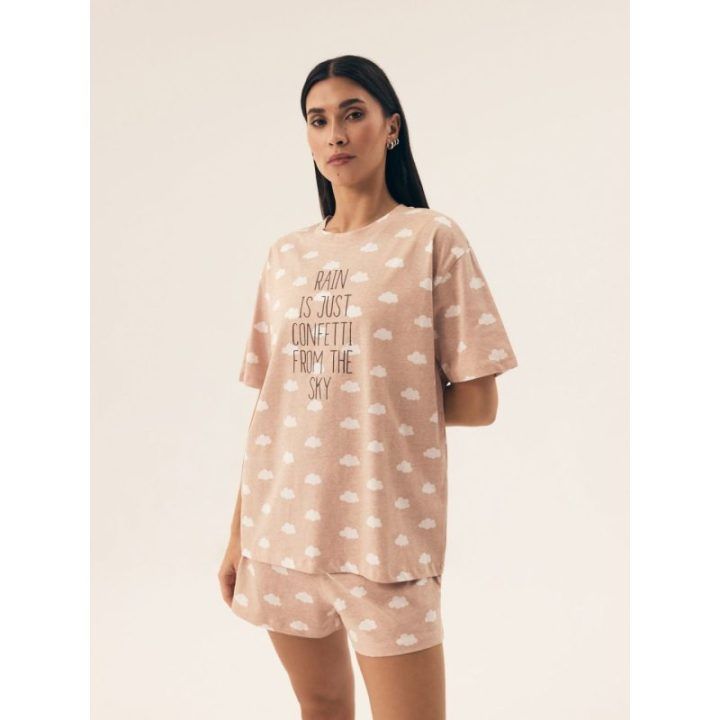 Moteriška pižama Nubes Henderson Ladies – smėlinė