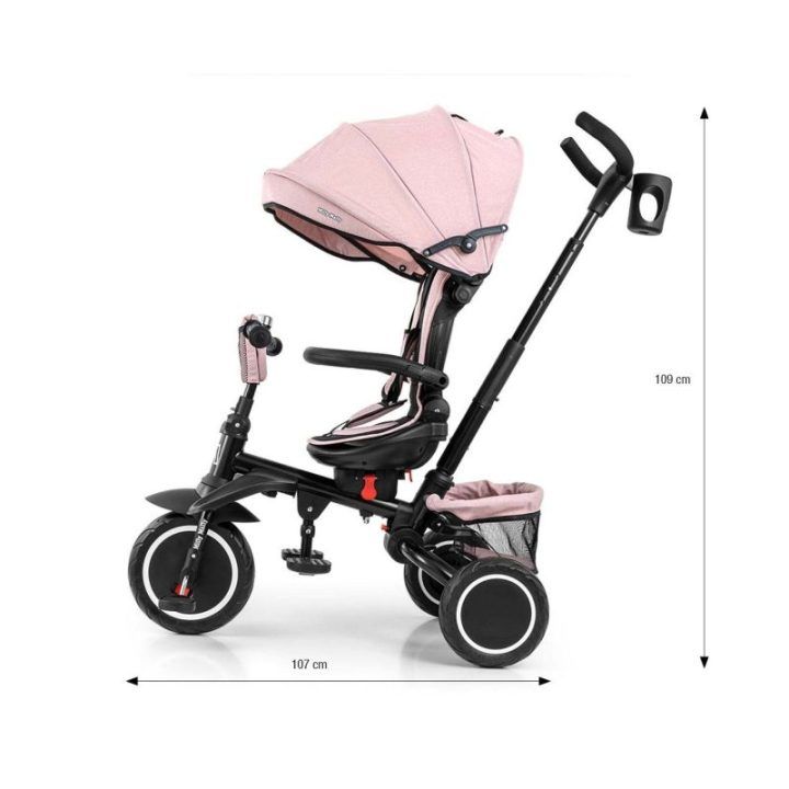 Triratukas Milly Mally Stanley Rubber, rožinis