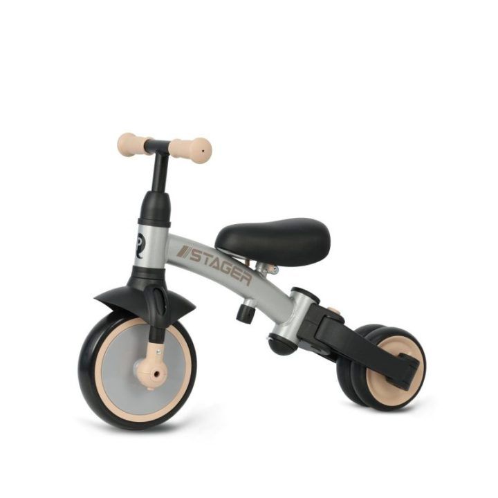 Triratukas vaikams Milly Mally Stager 3in1, sidabrinis