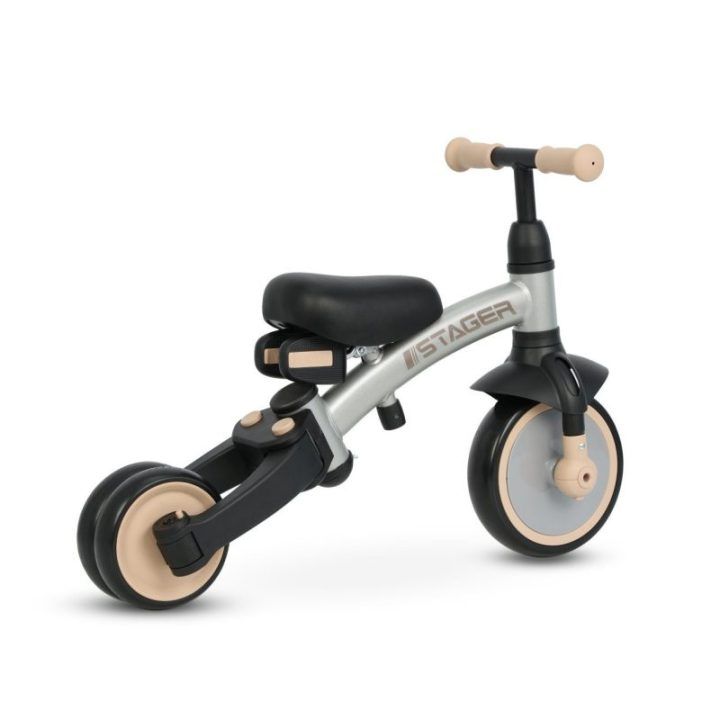 Triratukas vaikams Milly Mally Stager 3in1, sidabrinis