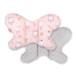 Dviejų pusių amortizuojantis pagalvėlė Butterfly“ – rožinė/pilka