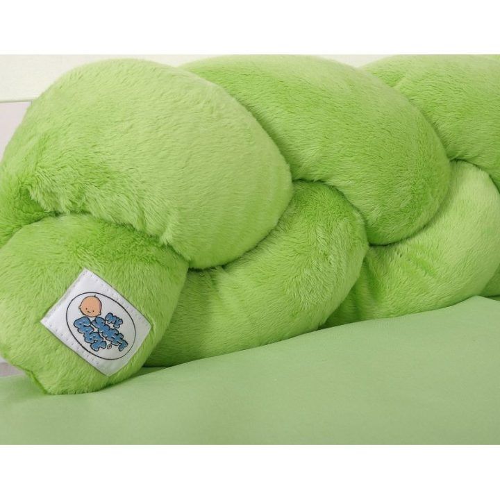Pintas minky bamperis 180 cm, žalias