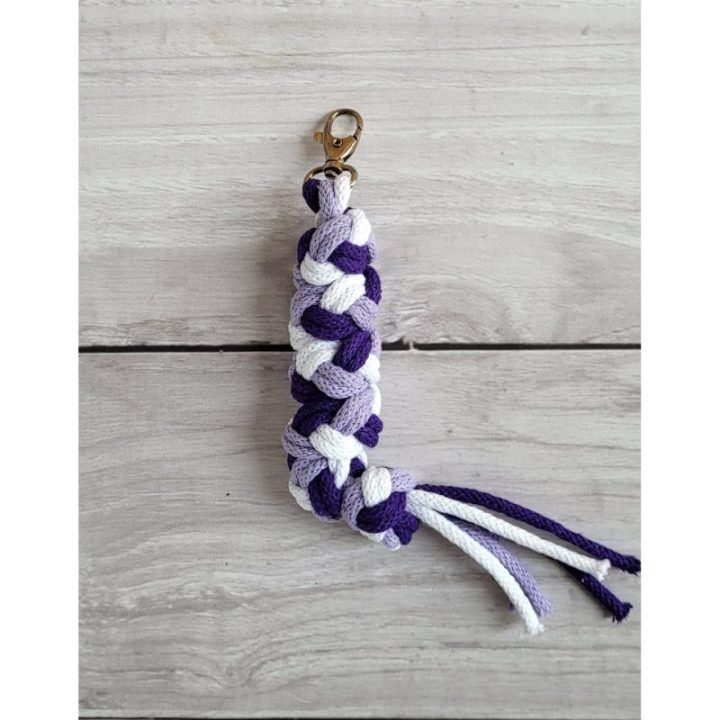 Pavadėlis hobi arkliukui, dvigubas, violetinis/baltas