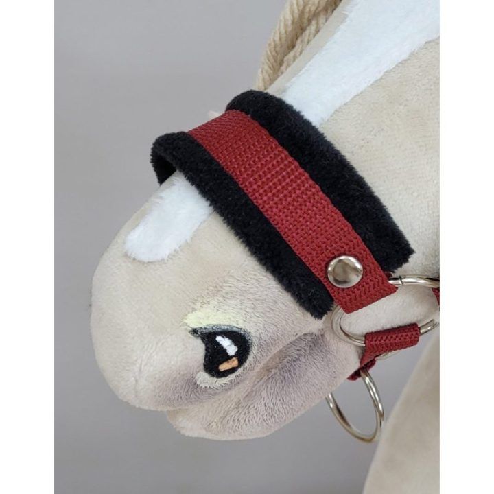 Hobby horsing kantaras ir pavadys – juoda ir burgundiška