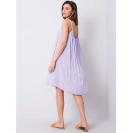 Laisvo kirpimo šviesiai violetinė suknelė moterims