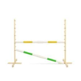 Šuolių kliūtis Hobby Horse geltona ir žalia, 120 cm aukščio