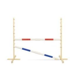 Šuolių kliūtis hobby horse raudona ir mėlyna 120 cm