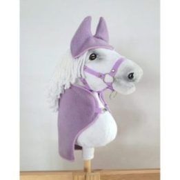 Hobby horse violetinis flisinis pledas ir ausinukai