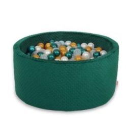 Sausas baseinas su kamuoliukais, žalias, 40 cm, 200 vnt