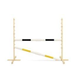 Šuolių kliūtis hobby horse juoda ir geltona 120 cm