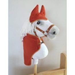 Hobby horse: vilnonis apklotas ir ausinukai, rusvi