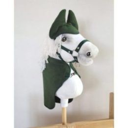 Hobby Horse rinkinys: žalia vilnonė antklodė ir ausinukai