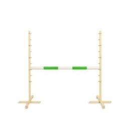 Šuolių kliūtis hobby horse su žalia skersine 120 cm