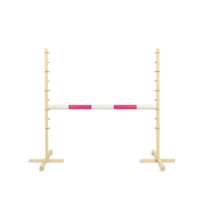 Šokinėjimo kliūtis hobby horse su rožine kartimi 120 cm