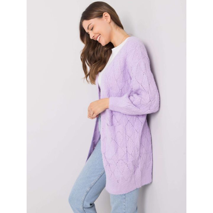 Šviesiai violetinis megztinis
