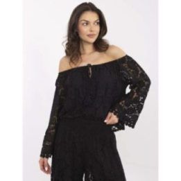 Palaidinė juoda elegantiška ilgarankovė