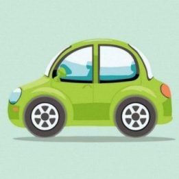 Tapyba pagal skaičius Žalias automobilis 20x20 cm