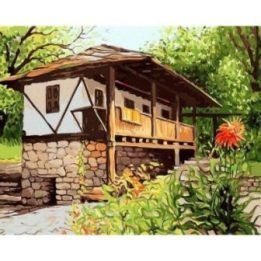Tapyba pagal skaičius kaimiškas namas 40x50 cm