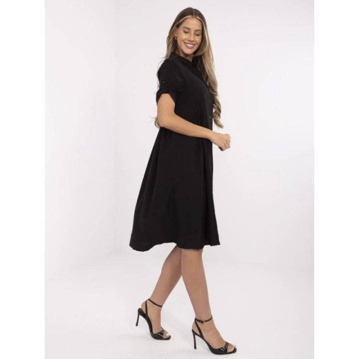 Suknelė juoda elegantiška kasdienai