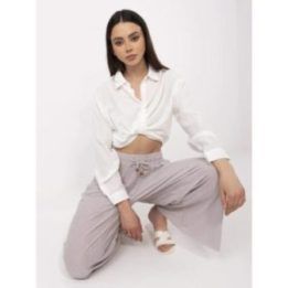 Kelnės moterims smėlio spalvos elegantiškos