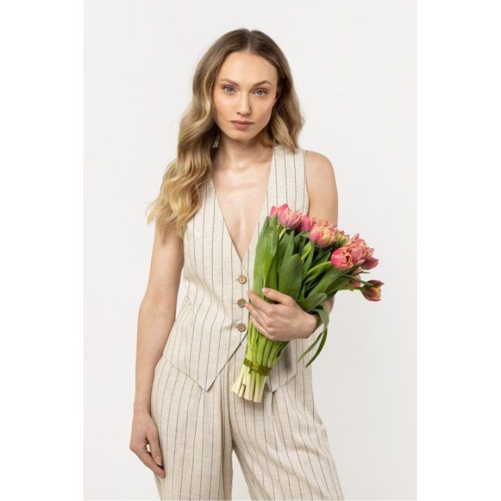 Liemenė moterims elegantiška Awama – smėlinė