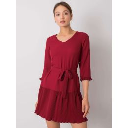 Bordo spalvos suknelė