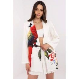 Stilingas moteriškas švarkelis Italy Moda – smėlinė