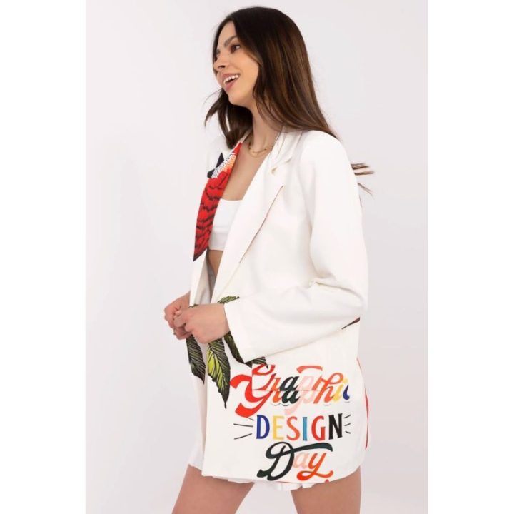 Stilingas moteriškas švarkelis Italy Moda – smėlinė