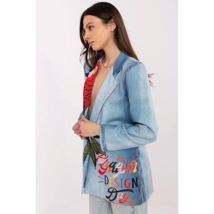 Stilingas moteriškas švarkelis Italy Moda – mėlyna