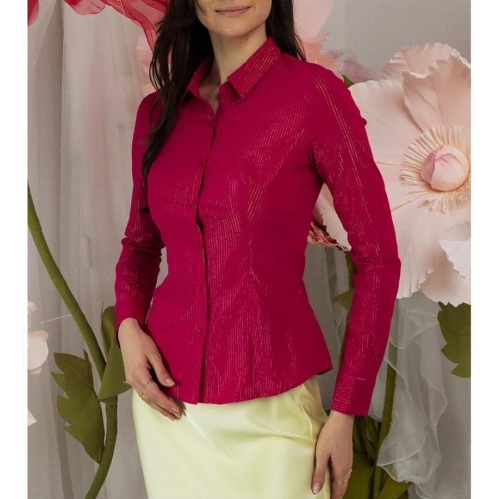 Rožinė elegantiška palaidinė moterims