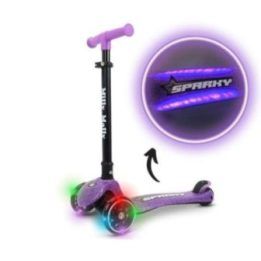 Vaikiškas paspirtukas Sparky violetinės spalvos