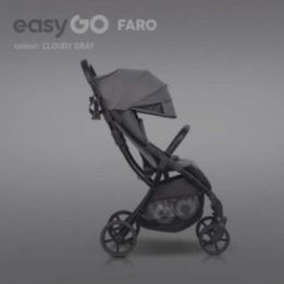 Vaikiškas vežimėlis pilkos spalvos EASY GO FARO