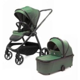Vežimėlis kūdikiui žalias 2 viename su lopšiu 4 BABY