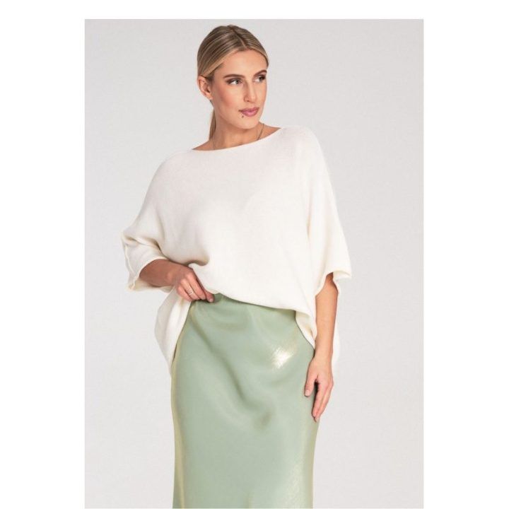 Palaidinė moteriška balta laisvo kirpimo Figl
