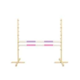 Šuolių kliūtis Hobby Horse 120 cm su dviem kartimis rožinė ir violetinė