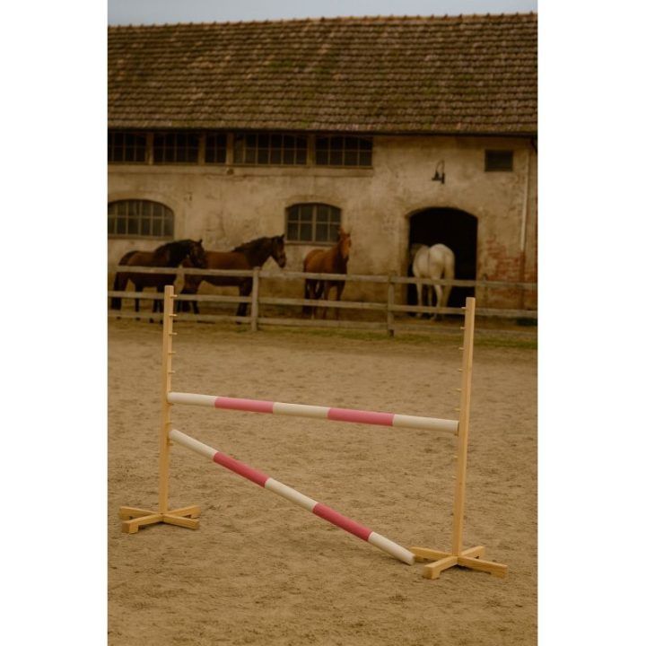 Šuolių kliūtis Hobby Horse 120 cm rožinė su dviem kartelėmis