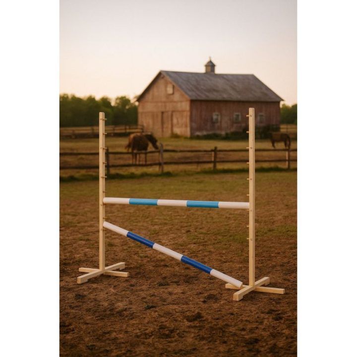 Šuolių kliūtis Hobby Horse ms 120 cm šviesiai mėlyna ir mėlyna su dviem kartimis