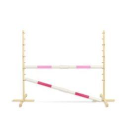 Šuolių kliūtis hobby horse 160 cm rožinė su dviem kartelėmis